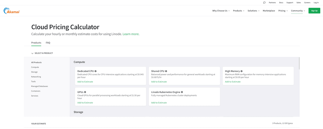 cpq-hero2 Cloud Pricing Calculator screenshot